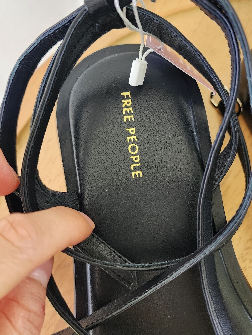 Free People Winnie Wrap Black Lace Up Sandals - Picture 5 of 10